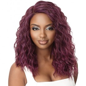 Outre Synthetic Swiss Lace L Parting Lace Front Wig UMA